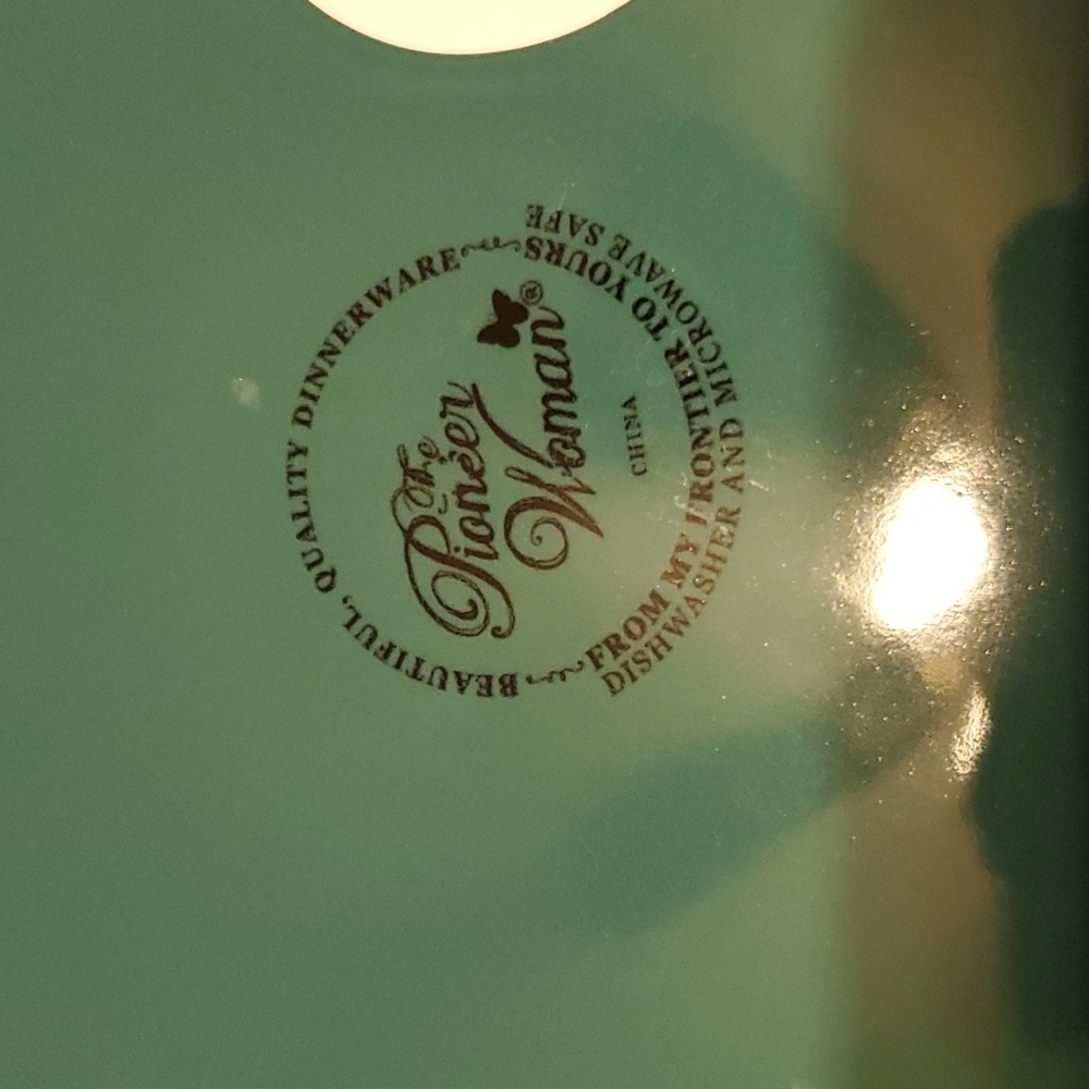 The Pioneer Woman Stoneware Teal Plates Set of 2 - Picture 4 of 5